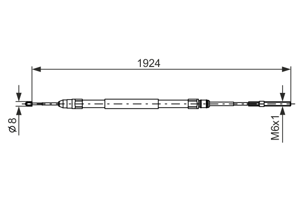 Cable Pull, parking brake (Back, left)  Art. 1987477693