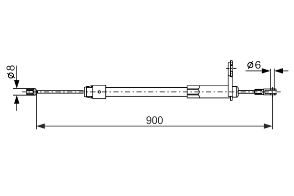 Cable Pull, parking brake (Back, right)  Art. 1987477847