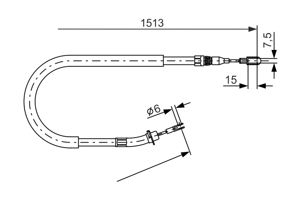 Cable Pull, parking brake (Double cloth)  Art. 1987477852