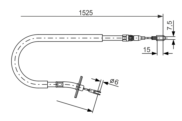 Cable Pull, parking brake (Back, left)  Art. 1987477858