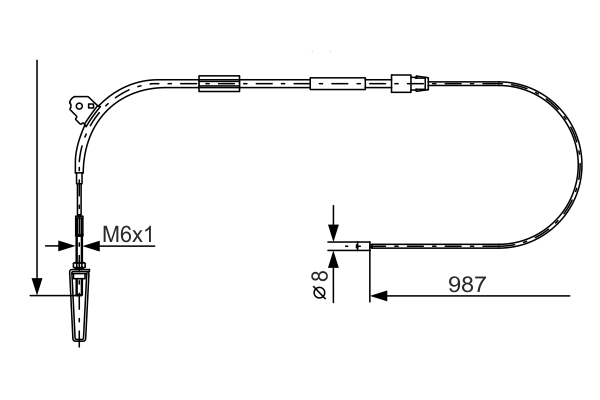 Cable Pull, parking brake (In front)  Art. 1987477960