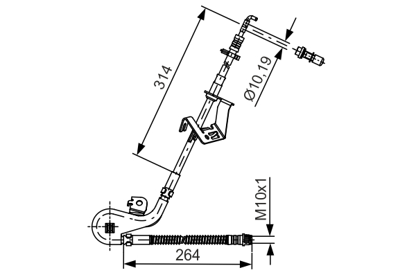 Brake Hose (Front axle, right)  Art. 1987481428