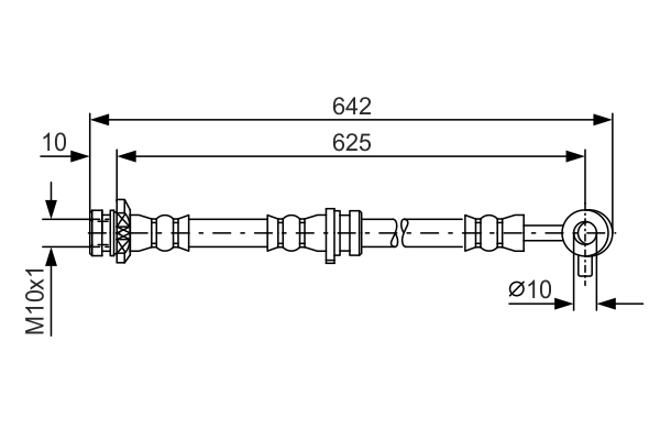 Brake Hose (Front axle, left)  Art. 1987481572