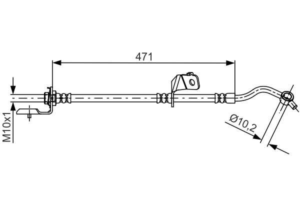 Brake Hose (Front axle, left)  Art. 1987481715