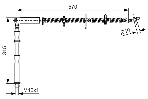 Brake Hose (Front axle, left)  Art. 1987481A63