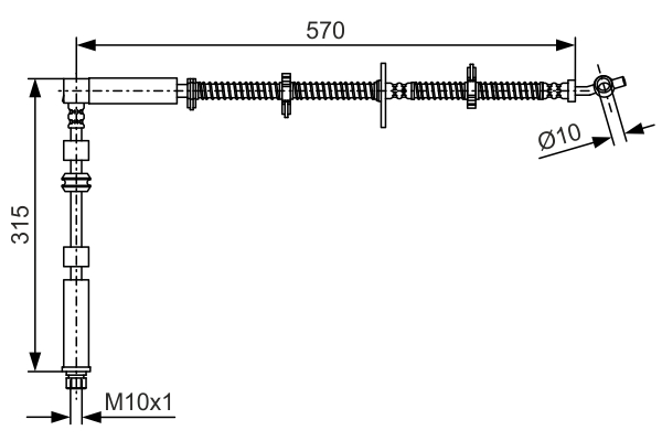 Brake Hose (Front axle, right)  Art. 1987481A64