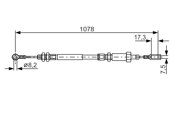 Cable Pull, parking brake (Double cloth)  Art. 1987482002