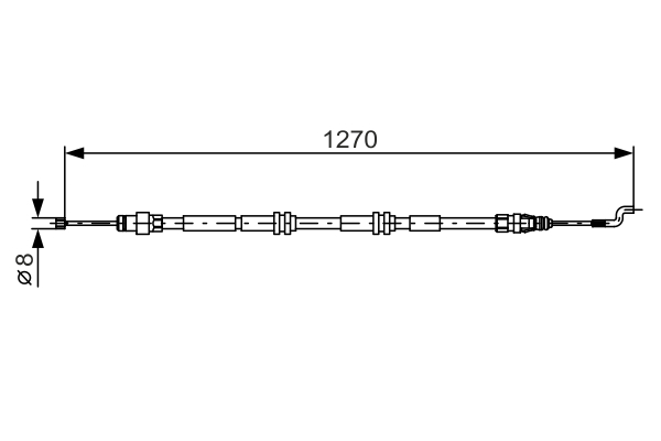 Cable Pull, parking brake (Right left)  Art. 1987482014