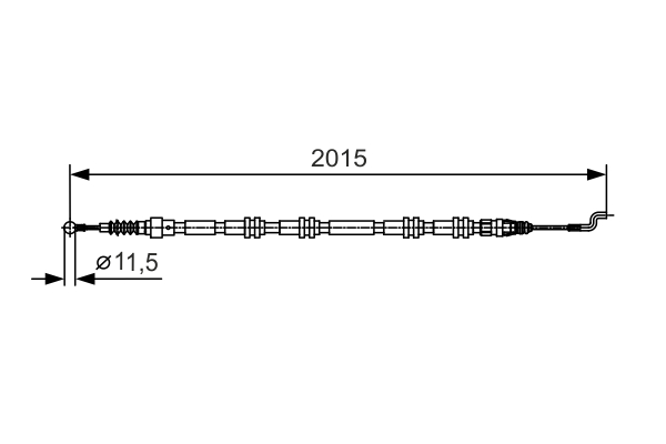 Cable Pull, parking brake (Back, Right, Left)  Art. 1987482017