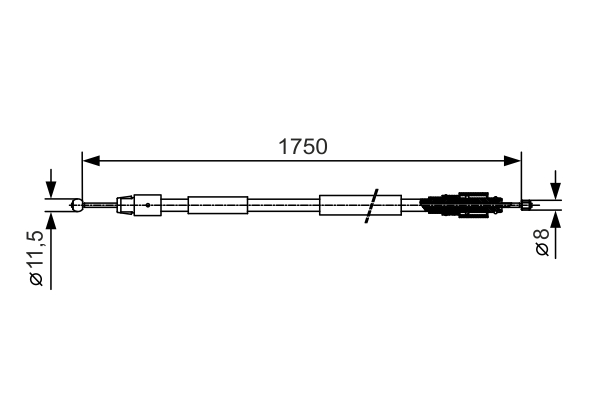 Cable Pull, parking brake (Back, Right, Left)  Art. 1987482018