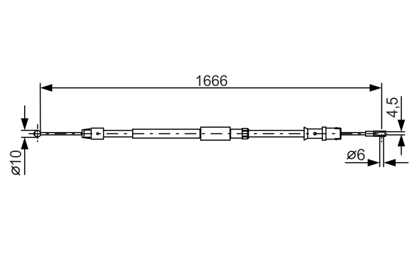 Cable Pull, parking brake (Back, Right, Left)  Art. 1987482032