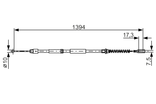 Cable Pull, parking brake (Left, Back, Right)  Art. 1987482033