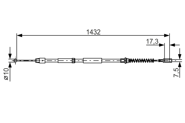 Cable Pull, parking brake (Back, Left, Right)  Art. 1987482034