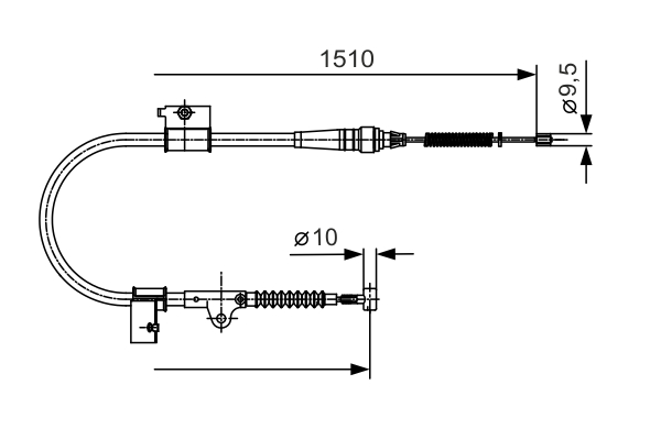 Cable Pull, parking brake (Back, left)  Art. 1987482050