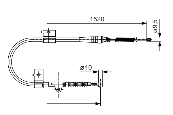 Cable Pull, parking brake (Back, right)  Art. 1987482051