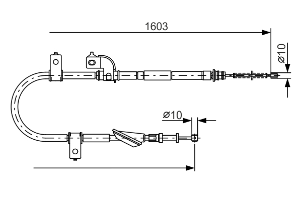 Cable Pull, parking brake (Back, right)  Art. 1987482080