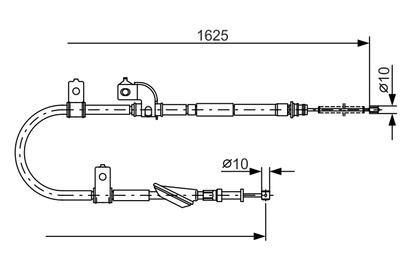 Cable Pull, parking brake (Back, left)  Art. 1987482081