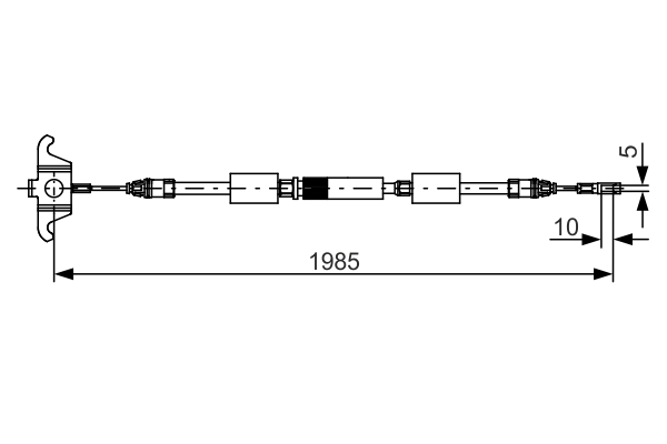 Cable Pull, parking brake (In front)  Art. 1987482128