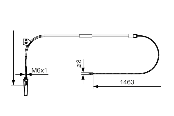 Cable Pull, parking brake (In front)  Art. 1987482130