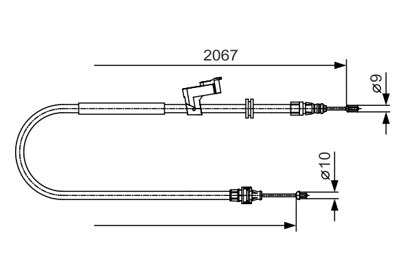 Cable Pull, parking brake (Back, right)  Art. 1987482134