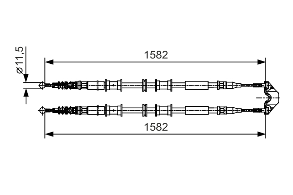 Cable Pull, parking brake (Double cloth)  Art. 1987482138