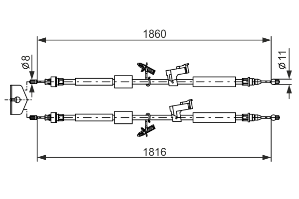 Cable Pull, parking brake (Double cloth)  Art. 1987482189