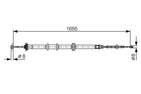 Cable Pull, parking brake (Right)  Art. 1987482205