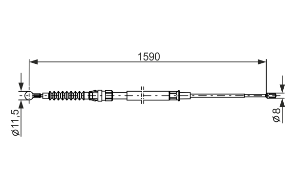 Cable Pull, parking brake (Back, Right, Left)  Art. 1987482265