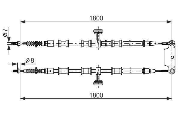 Cable, handbrake (Double cloth)  Art. 1987482291