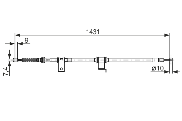 Cable Pull, parking brake (Back, left)  Art. 1987482293