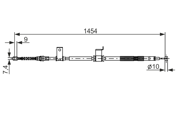 Cable Pull, parking brake (Back, right)  Art. 1987482294