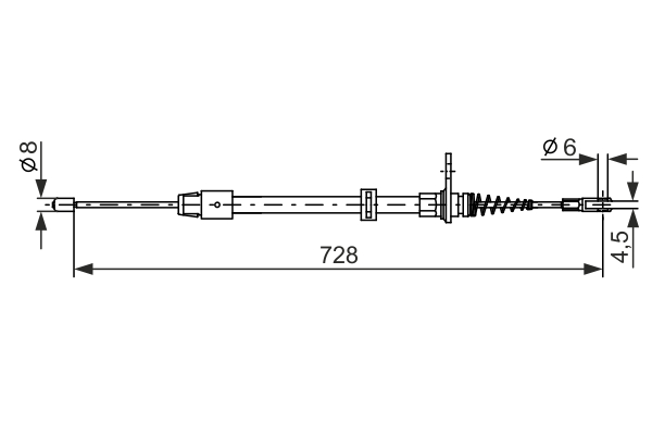 Cable Pull, parking brake (Back, Left, Right)  Art. 1987482301