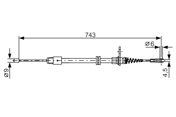 Cable Pull, parking brake (Left, Right, Back)  Art. 1987482329