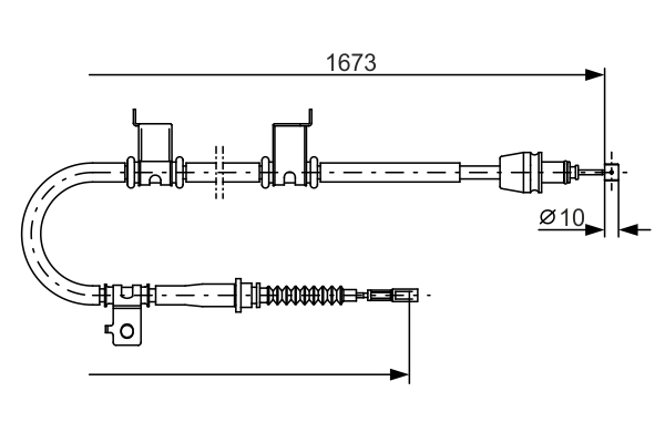 Cable Pull, parking brake (Back, left)  Art. 1987482361