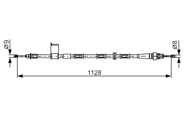 Cable Pull, parking brake (1128)  Art. 1987482363