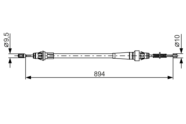 Cable Pull, parking brake (Double cloth)  Art. 1987482365