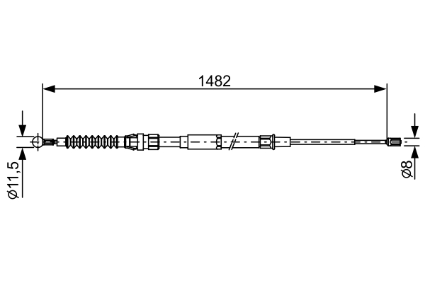 Cable Pull, parking brake (Left)  Art. 1987482454