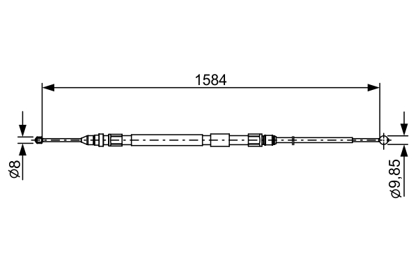 Cable Pull, parking brake (1584)  Art. 1987482491