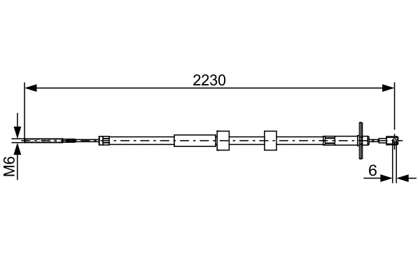 Cable Pull, parking brake (2230)  Art. 1987482500