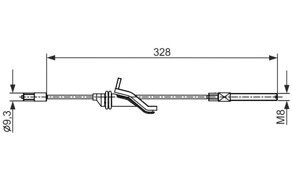 Cable Pull, parking brake (In front)  Art. 1987482545