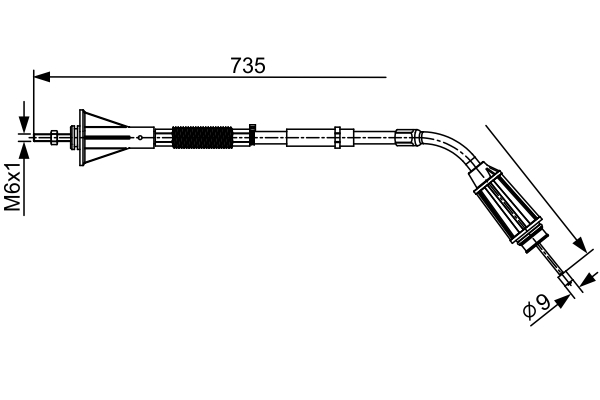 Cable Pull, parking brake (Disc brake)  Art. 1987482554