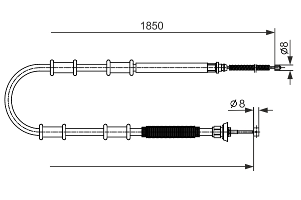 Cable Pull, parking brake (Double cloth)  Art. 1987482592