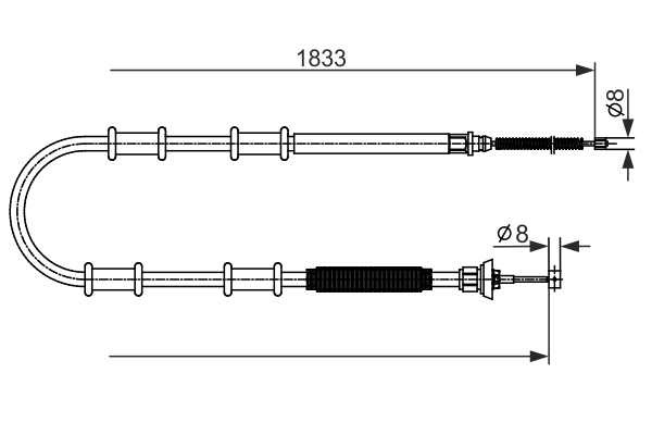 Cable Pull, parking brake (Double cloth)  Art. 1987482593