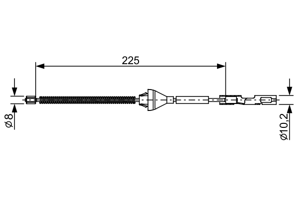 Cable Pull, parking brake (Right)  Art. 1987482705