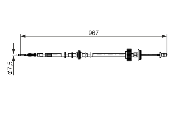 Cable Pull, parking brake (Left)  Art. 1987482794