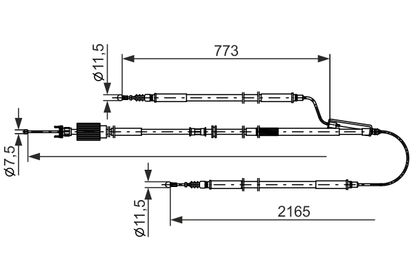 Cable Pull, parking brake (Double cloth)  Art. 1987482806