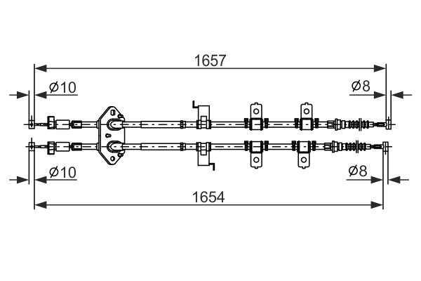 Cable Pull, parking brake (Double cloth)  Art. 1987482896