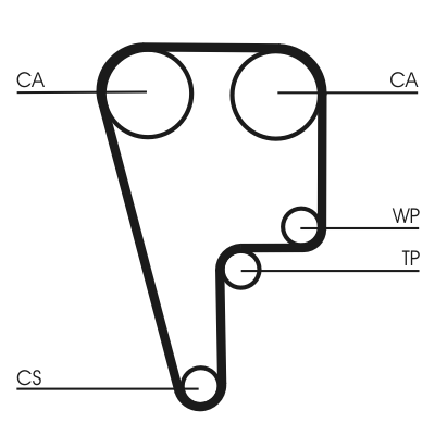 Timing Belt (Front axle)  Art. CT1006