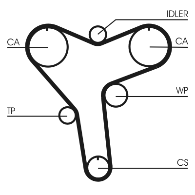 Timing Belt (Front axle, right)  Art. CT1029