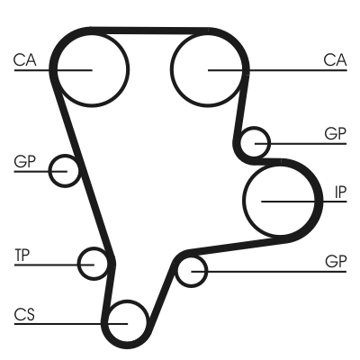 Timing Belt (Front axle)  Art. CT1122